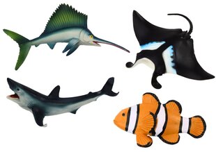 Набор фигурок морских животных 5 эл. цена и информация | Развивающий мелкую моторику - кинетический песок KeyCraft NV215 (80 г) детям от 3+ лет, бежевый | kaup24.ee