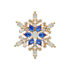 Брошь "Снежинка (White Opal / Moonlight / Sapphire)" с кристаллами Swarovski™ DS00BR196 цена и информация | Броши | kaup24.ee