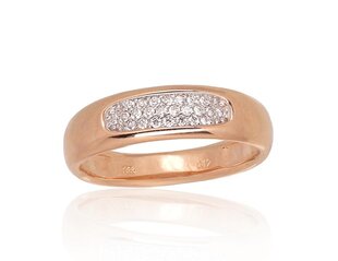 Золотое кольцо с бриллиантами "Токио XXXIII" из красного золота 585 пробы DS01G724 цена и информация | Кольцо | kaup24.ee