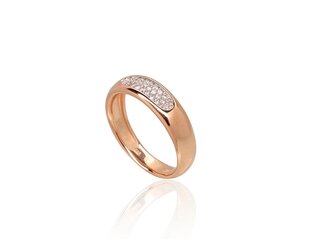 Kuldsõrmus teemantidega naistele DS01G724 hind ja info | Sõrmused | kaup24.ee
