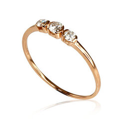 Золотое кольцо с бриллиантами "Золотая Любовь VIII" из красного золота 585 пробы DS01G731 цена и информация | Кольцо | kaup24.ee