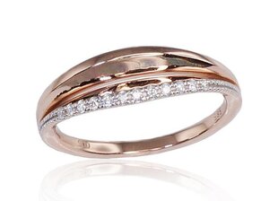 Золотое кольцо с бриллиантами "Вавилон V" из красного золота 585 пробы DS01G728 цена и информация | Кольцо | kaup24.ee