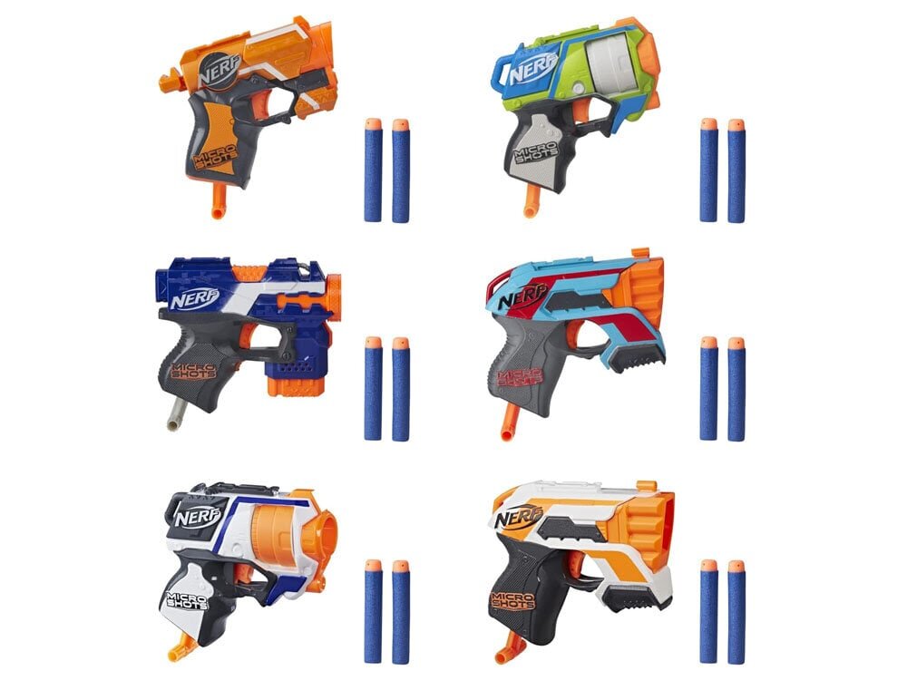 Suur Nerf Strike püstoli komplekt, 6 tk. hind ja info | Poiste mänguasjad | kaup24.ee