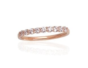 Kuldsõrmus teemantidega naistele DS01G733 hind ja info | Sõrmused | kaup24.ee