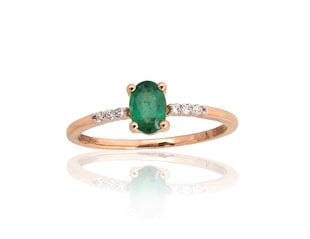 Kuldsõrmus teemantidega naistele DS01G741 hind ja info | Sõrmused | kaup24.ee