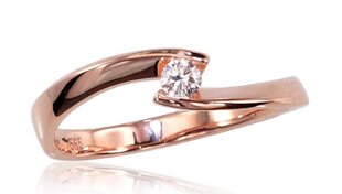Kuldsõrmus teemantidega naistele DS01G723 hind ja info | Sõrmused | kaup24.ee