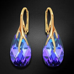 Серебряные серьги "Барокко VII (Heliotrope)" с кристаллами Swarovski™ DS02A900 цена и информация | Серьги | kaup24.ee