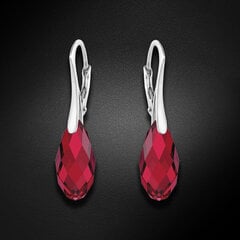 Серебряные серьги "Аншанте (Scarlet)" с кристаллами Swarovski™ DS02A906 цена и информация | Серьги | kaup24.ee