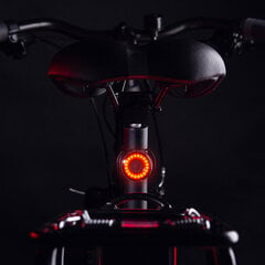Wozinsky WRBLB3 USB-C светодиодный задний велосипедный фонарь красный свет датчик СТОП - черный цена и информация | Велосипедные фонари, отражатели | kaup24.ee