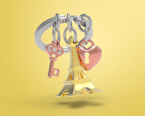 Брелок для ключей Мета[l]морфоз Эйфелева башня    MTM197 - 03, 1шт. цена и информация | Брелки | kaup24.ee