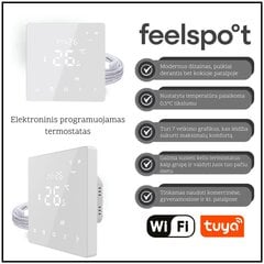 Põrandaküttevõrk Wellmo MAT 4m2 + programmeeritav termostaat Feelspot WTH22.16 hind ja info | Põrandaküte | kaup24.ee