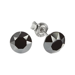 Серебряные серьги "Классика (Jet Hematite)" с кристаллами Сваровски™ DS02A913 цена и информация | Серьги | kaup24.ee
