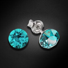 Серебряные серьги "Классика (Blue ZIrcon)" с кристаллами Сваровски™ DS02A919 цена и информация | Серьги | kaup24.ee