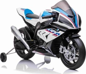 Одноместный детский электрический мотоцикл BMW HP4 JT5001, белый цена и информация | Электромобили для детей | kaup24.ee