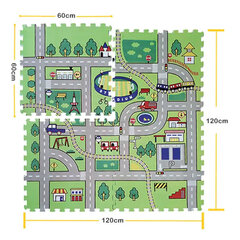 пенопластовый пазл 4шт. цена и информация | Коврики для младенцев | kaup24.ee