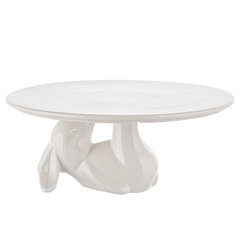 тарелка с кроликом 25x25x9 см кремовый фарфор цена и информация | Посуда, тарелки, обеденные сервизы | kaup24.ee