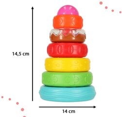 Värviline püramiiditorn HOLA KX4616 hind ja info | Arendavad mänguasjad | kaup24.ee