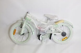 Детский велосипед Fluxar 16", белый цена и информация | Детский трехколесный велосипед - коляска с удобной ручкой управления для родителей Riff F95941 2в1, фиолетовый | kaup24.ee