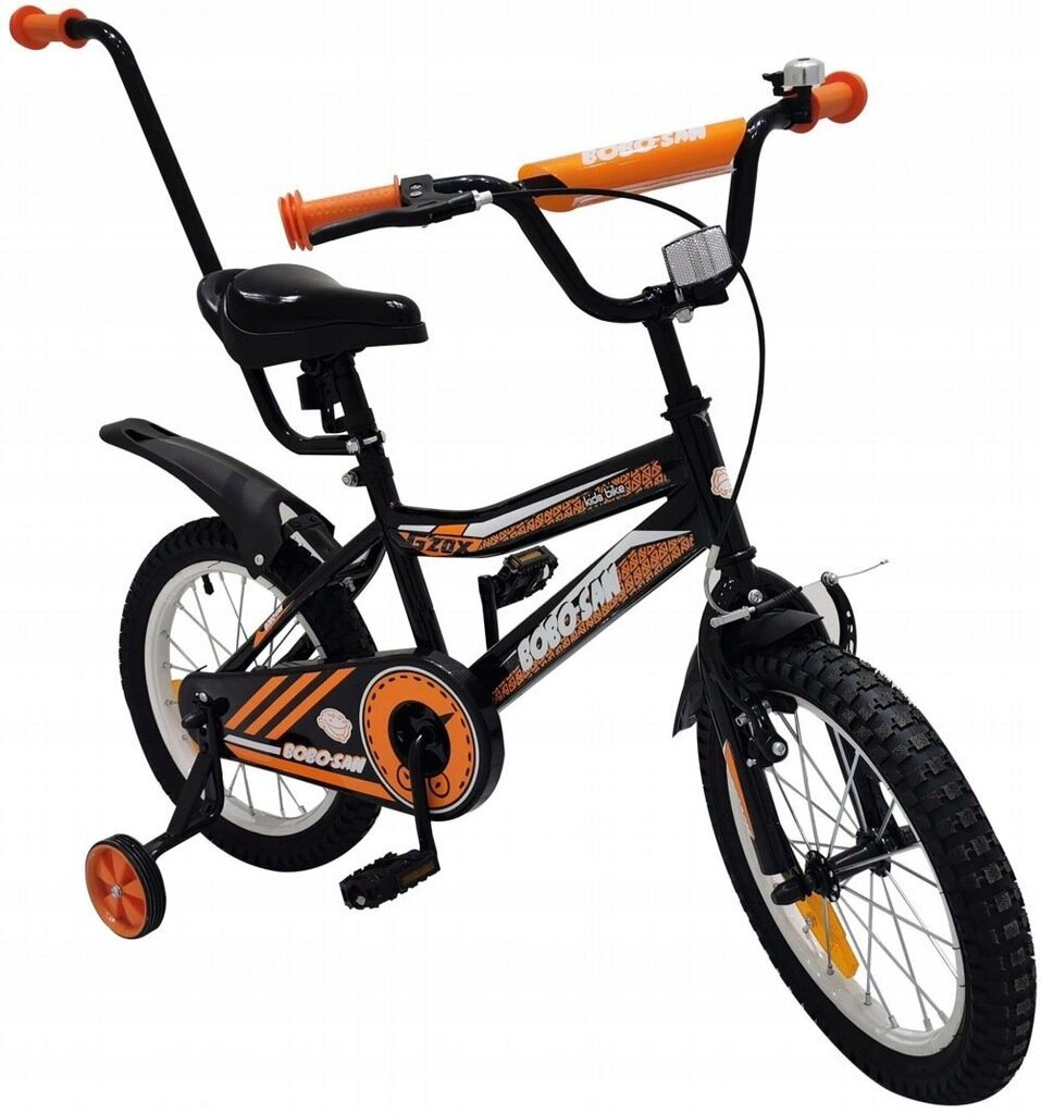 Laste jalgratas Bobo-San CB8 16", must цена и информация | Jooksurattad | kaup24.ee