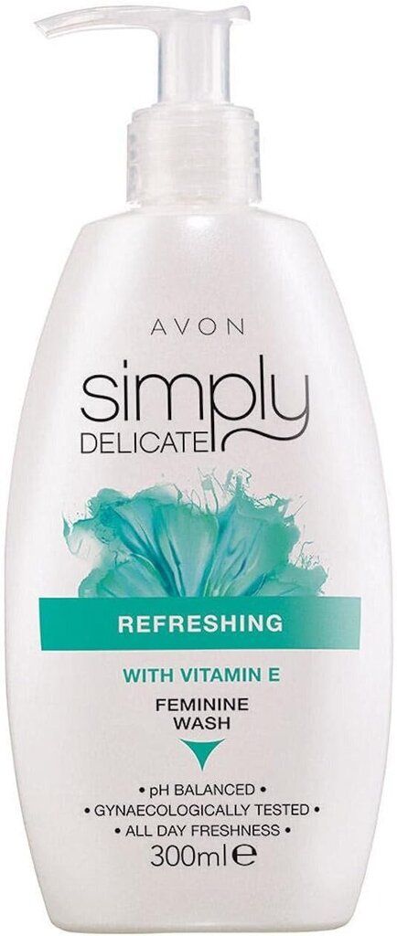 E-vitamiiniga intiimpuhastusvahend naistele Avon Simply Delicate Refreshing, 300ml hind ja info | Intiimhügieeni tooted | kaup24.ee