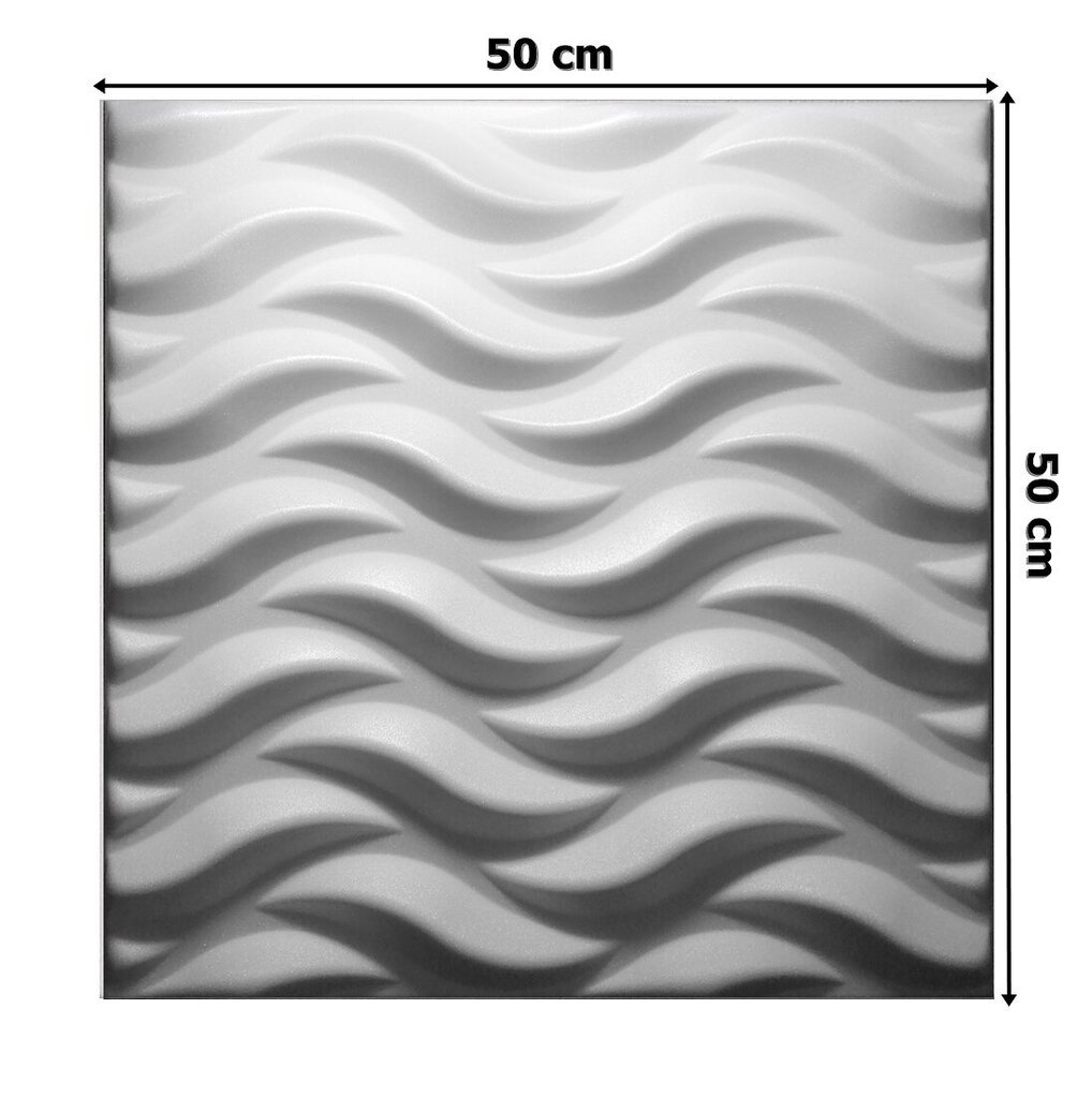 3D lae- ja seinapaneel Deccart, valge Ogień 3m2, 12 tk hind ja info | Lae-, seinakaunistus elemendid | kaup24.ee