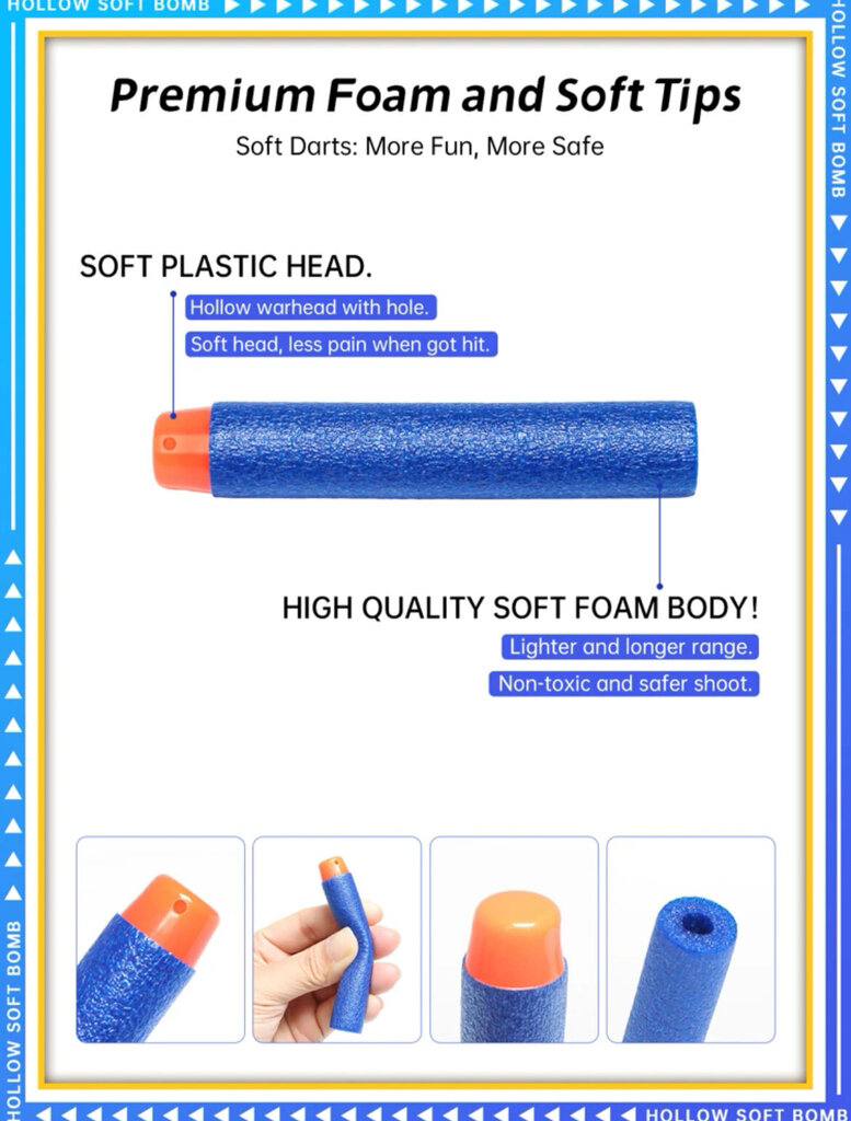 Pehmete kuulide komplekt blasterile, Electronics LV-2040, sinine hind ja info | Poiste mänguasjad | kaup24.ee