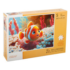 Puitmõistatus Milliwood Puzzle Puitmõistatus 70 Elementi Clownfish hind ja info | Pusled | kaup24.ee