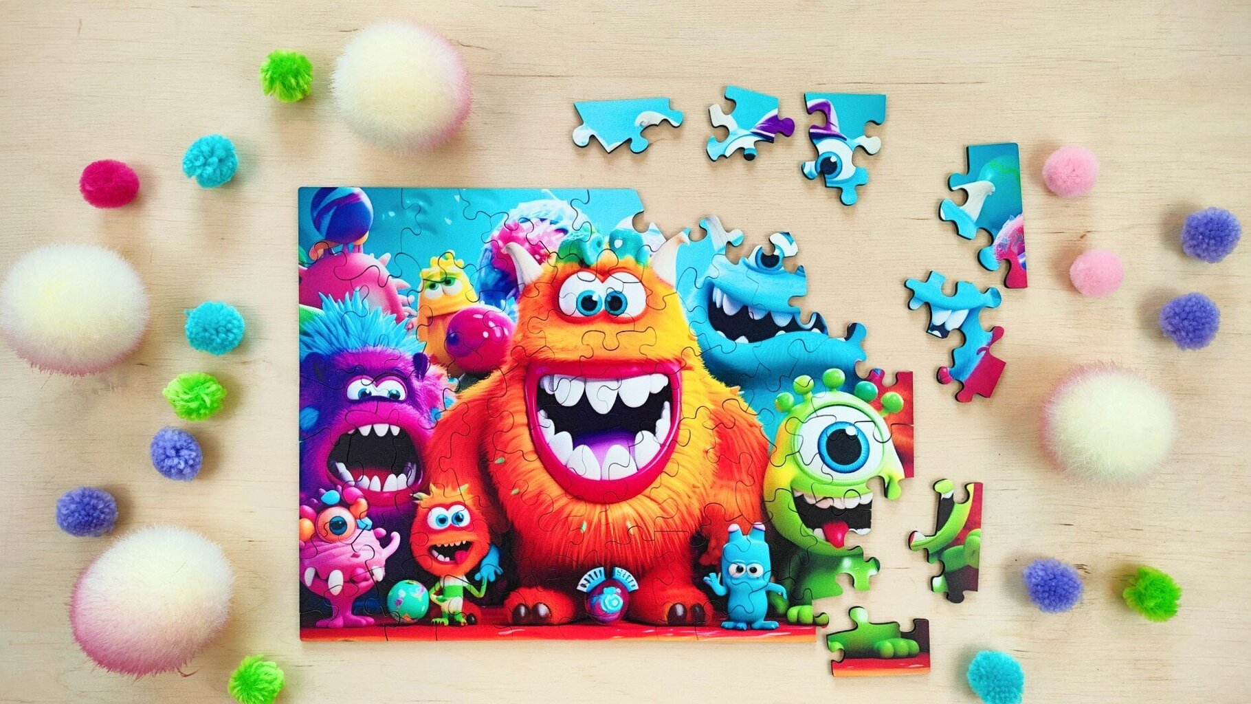 Puitpuzzle "Milliwood Puzzle" 50 tükki - Shaggy Monsters hind ja info | Pusled | kaup24.ee