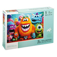 Puitpuzzle "Milliwood Puzzle" 50 tükki - Shaggy Monsters hind ja info | Pusled | kaup24.ee