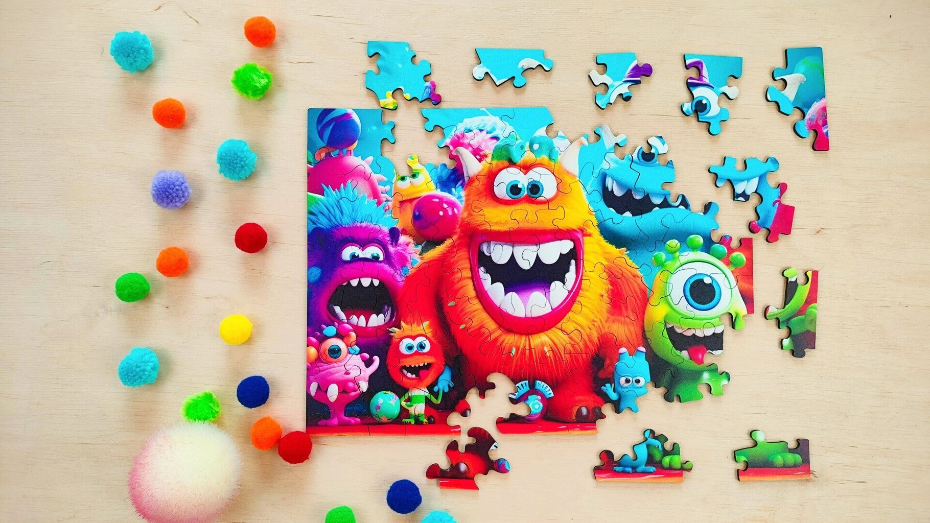 Puitpuzzle "Milliwood Puzzle" 50 tükki - Shaggy Monsters hind ja info | Pusled | kaup24.ee