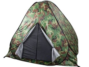 Туристическая трехместная палатка, зелёная цена и информация | Палатки | kaup24.ee