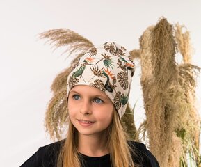 Topeltpuuvillane trikotaažmüts tüdrukutele MJ-3399 hind ja info | Tüdrukute mütsid, sallid, kindad | kaup24.ee
