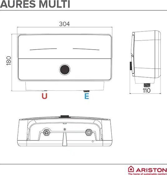 Kiirveeboiler Ariston Aures SM 5 EU 5 kW 0,8 MPa 3195211 цена и информация | Boilerid | kaup24.ee