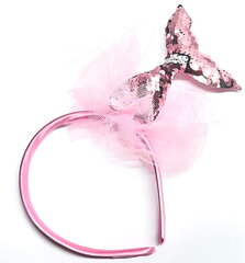 Костюм русалки Ариэлька повязка на голову + юбка розовая парча размер 90-120 см цена и информация | Карнавальные костюмы | kaup24.ee