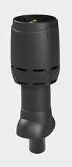 Isoleeritud õhuvahetuse väljapuhketoru, millel on vihmamüts Vilpe Flow 110P/IS/350, must, D110/H500 mm hind ja info | Kütte- ja ventilatsiooni tarvikud jne. | kaup24.ee