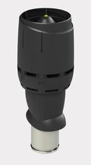 Isoleeritud õhuvahetuse väljapuhketoru, millel on vihmamüts Vilpe Flow 160P/IS/500, must, D160/H500 mm hind ja info | Kütte- ja ventilatsiooni tarvikud jne. | kaup24.ee