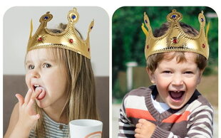 Kroon, kuldne, 1 tk. hind ja info | Karnevali kostüümid | kaup24.ee