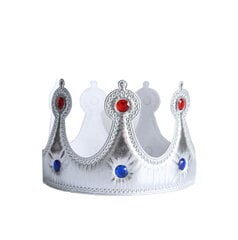 Костюм короны короля королевы серебристый мягкий цена и информация | Карнавальные костюмы | kaup24.ee
