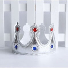 Костюм короны короля королевы серебристый мягкий цена и информация | Карнавальные костюмы | kaup24.ee