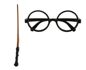 Костюм, палочка, волшебник очки, Гарри Поттер цена и информация | Карнавальные костюмы | kaup24.ee