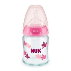 Klaaspudel Nuk First Choice+ 0-6 kuud, 120 ml, roosa цена и информация | Бутылочки и аксессуары | kaup24.ee
