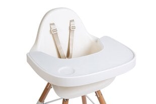 Столик для стульчика для кормления Evolu с силиконовым ковриком Childhome, white цена и информация | Стульчики для кормления | kaup24.ee