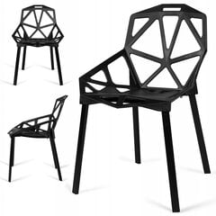 Komplektis 4 tooli Vector, must hind ja info | Söögitoolid, baaritoolid | kaup24.ee