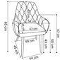 Tool Atlanta samet, 85 x 44 x 45 cm, must hind ja info | Söögitoolid, baaritoolid | kaup24.ee