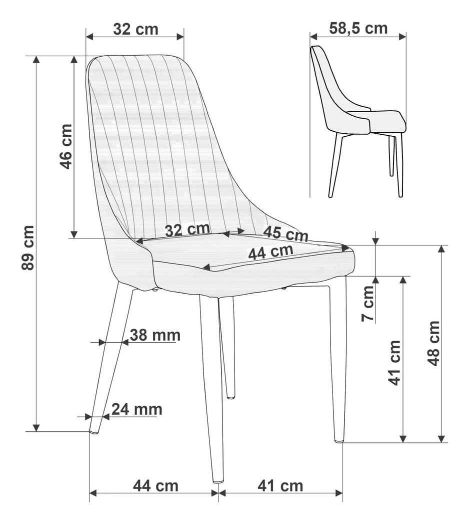 Tool Lorient Velvet, must цена и информация | Kontoritoolid | kaup24.ee