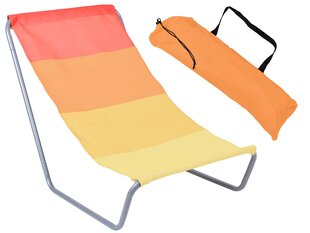 складной пляжный шезлонг, оранжевый цена и информация | Лежаки | kaup24.ee