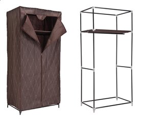 текстильный шкаф - gaja vitto, темно-коричневый цена и информация | Шкафы | kaup24.ee