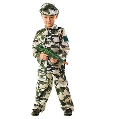 Sõdurikostüüm moro 3 tk, suurus 122/128 hind ja info | Karnevali kostüümid | kaup24.ee