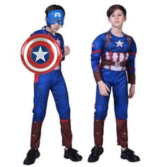 Kapten Ameerika kostüüm, 130-140 10-12 aastat hind ja info | Karnevali kostüümid | kaup24.ee