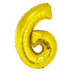 Фольгированный воздушный шар №6 золото 86 см гелий воздух цена и информация | Шарики | kaup24.ee